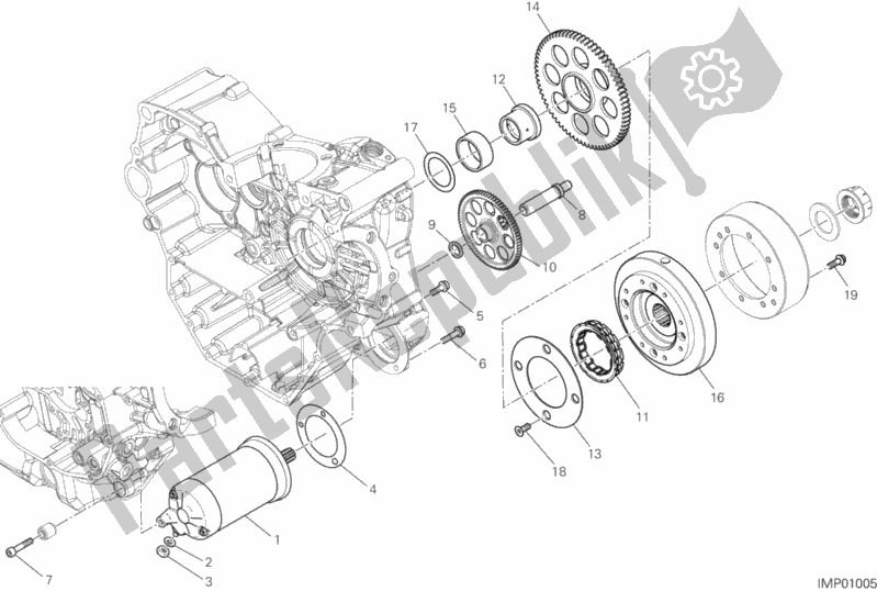 All parts for the Electric Starting And Ignition of the Ducati Multistrada 950 SW Thailand 2017